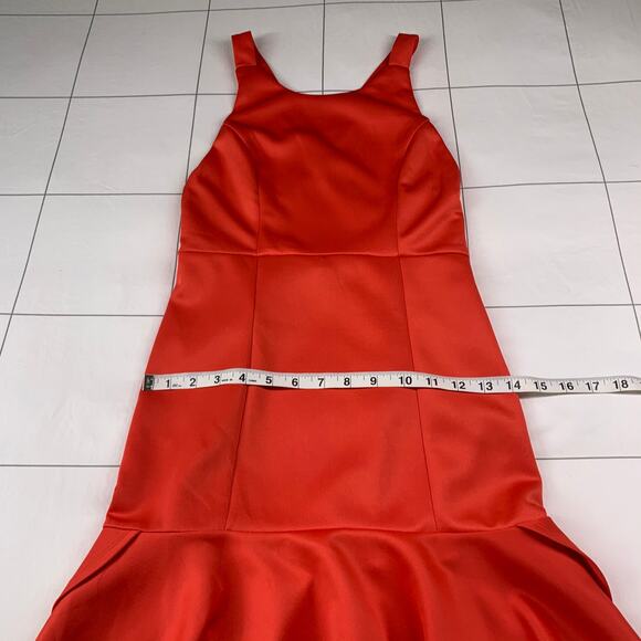 Lovers + Friends Dress Womens Small Coral Morning Light Ruffle Hem Mini Party - Picture 9 of 12